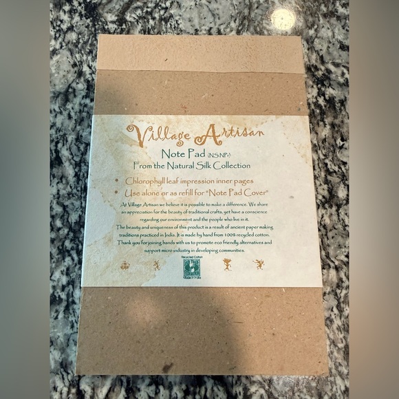 Village Artisan Handmade Note Pad – Natural Silk Collection - Picture 2 of 4